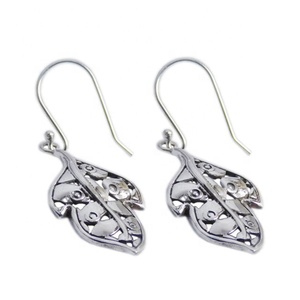 Super Design 925 Sterling Silver Indian <b>Handmade</b> <b>Earrings</b> With Plain Hook Rhodium Plated Jewelry From Trusted Supplier - Product Image 1