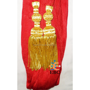 OEM español artesanías hechas a mano oro plata Bolitas borlas al por mayor Bolitas con alambre lingotes flecos para cortinas - Product Image 5