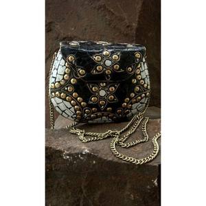 Hot Sale Mobile Holder Assorted Designs & Colors Mosaic Stone Metal <b>Clutch</b> <b>Box</b> <b>Bag</b> - Product Image 5