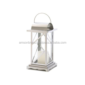 Vela de metal negro y vidrio colgante o Linterna de mesa linternas de metal modernas linterna decorativa hecha a mano - Product Image 5