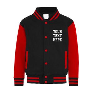 เสื้อแจ็กเก็ตทีมโรงเรียนฤดูหนาวคุณภาพสูงของผู้ชายหนังซาตินแกะระบายอากาศได้ดีปกซี่โครงกระดุมดีไซน์เข้ากัน - Product Image 4