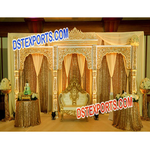 Musulmán Nikah Fase de decoración de boda de Bollywood Pilar etapa real gran escenario - Product Image 1