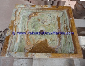 Fregadero de cuenco de ónix verde oscuro, rectangular - Product Image 4