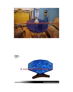 ท็อปโต๊ะหินลาพิส ลาซูลีขัดเงาจากปากีสถาน รูปทรงแผ่นหินขนาดใหญ่ - Product Image 5