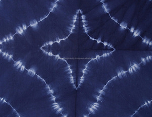 Funda de cama azul Indigo Shibori, decoración para el hogar, bonita, teñida a mano, sábana con funda de almohada, X56 - Product Image 1