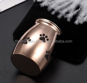 Paw Print Funeral <b>Keepsake</b> Urn <b>for</b> Human <b>Ashes</b> Enamel Finished Urn Small Size <b>Keepsake</b> Urn Funeral Supplies - Product Image 1