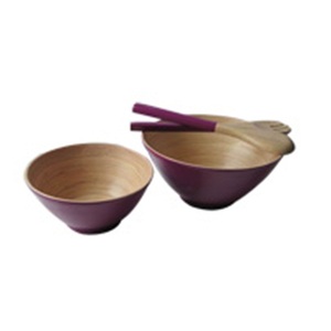 Ensaladera de bambú natural biodegradable al por mayor, artesanías de bambú ecológicas - Product Image 1