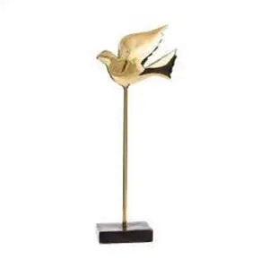 Escultura de pássaros banhados a ouro, fantasia, novo design exclusivo, escultura moderna