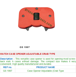 Ouvre-boîtier de montre de type crabe GS 1997 réglable Outils de bijoux essentiels pour les bijoutiers - Product Image 2