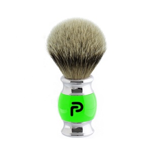 Brocha de Afeitar PRESTIGE RAZOR para Hombre, con Pelo de Tejón y Mango de Madera, Modelo PR-1653, para Uso Personal en Barberías - Product Image 5