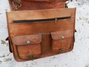 Sac d'équipement d'appareil photo de messager en cuir véritable Vintage marron foncé DSLR photographie sac d'appareil photo à bandoulière élégant sac d'appareil photo de voyage - Product Image 3