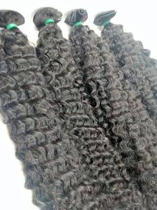증기 컬 비꼬인 꼬부라진 씨실 머리 자연적인 처녀 머리 순수한 사람의 모발 - Product Image 3