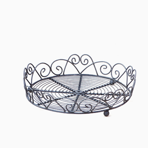 Panier de rangement en métal écologique en fer noir pour cuisine, maison ou mariage, décor à la maison, paniers de fruits - Product Image 1