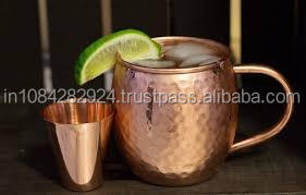 Pure Manufacturer Moscow Mule Ceramic Mug with Nickel Polished and <b>Copper</b> Handle Premium Ceramic <b>Cups</b> - Product Image 4