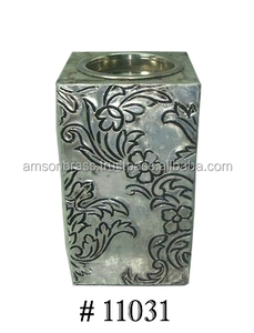โลหะอลูมิเนียมแกะสลักออกแบบเชิงเทียนสําหรับบ้านชาแสงเชิงเทียน - Product Image 3