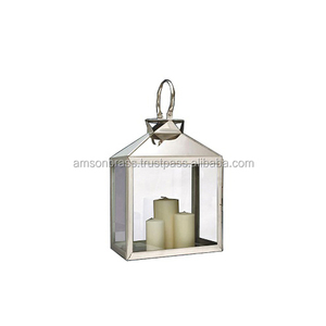 Metal <b>Brass</b> <b>Lantern</b> Luxury Christmas Decoration Nickel Plated Finished Metal <b>Lantern</b> with Handle Handmade - Product Image 4