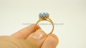 Anillo ajustable de ágata con forma redonda, anillo de corte de cóctel hecho a mano - Product Image 2