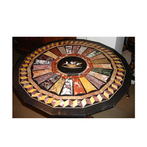 Main Marqueterie De Marbre Pietra Dura À Manger Table Top - Product Image 1
