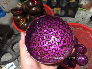 Handmade Coconut Lacquer Shell Bowls from Vietnam - Product Image 2