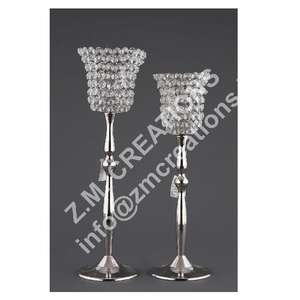 Support votif élégant en métal gaufré cristal vente chaude tendance maison hôtel salon centre de table décor pour s salon - Product Image 1