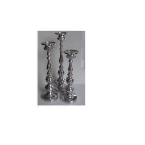 Candelabro de aluminio fundido con diseño de bola plana para decoración del hogar, portavelas de Metal con pulido de espejo, artesanías de Metal - Product Image 5