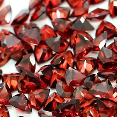 4mm Natural Red Garnet Trillion Cut Loose Gemstones from Direct India Factory Shop Online Now at Wholesale Price