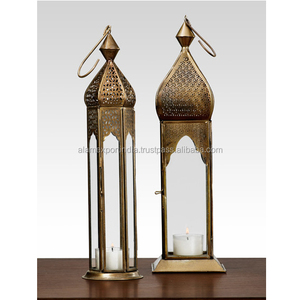 Gold <b>Moroccan</b> Metal <b>Lantern</b> - Product Image 1
