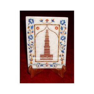 Handcrafted Marble Stone Inlay Plate Antique Art Work - Product Image 1