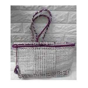 Elegante bolso de mensajero de tela de algodón para mujer bordado a la moda patrón de compras de oficina hilo decorado - Product Image 3