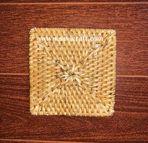 Porte-gobelets en rotin de bonne qualité pour la vaisselle de cuisine / Sous-verres ronds en rotin tissé du Vietnam, autres articles de rangement pour la maison, faits à la main - Product Image 6