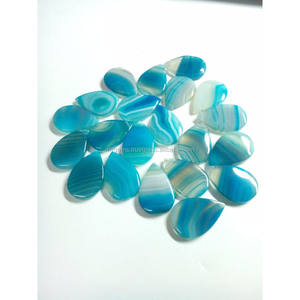 Premium hecho a mano 20*40mm ágata con bandas suave pera cabujón Natural de alta calidad piedras preciosas sueltas disponibles a precio mayorista - Product Image 5