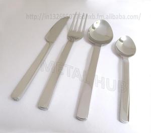 Juego de cubiertos de acero inoxidable respetuoso con el medio ambiente con asas forjadas a mano cuchara tenedor cuchillo boda Camping proveedor de cubiertos reutilizables - Product Image 1