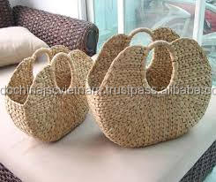 Meilleure Vente Vietnamien Sac À Jacinthe D'eau/100% Unique fait à la main Jacinthe D'eau Sac À Provisions, Sac de Plage - Product Image 6