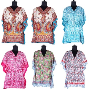 Kaftan court pour femmes de haute qualité, vêtements courts pour femmes Caftan Nice Lady Dress Hand Block Print Dress Manufacturing - Product Image 1