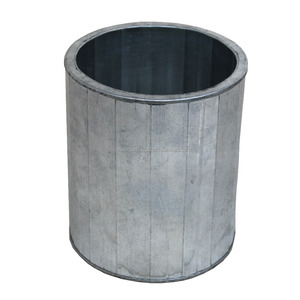Planteur extérieur rond galvanisé par qualité commerciale de pot de fleur pour des affichages de restaurant - Product Image 1