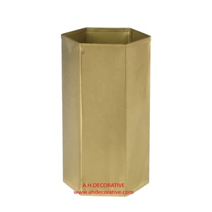 Florero de Metal chapado en oro para decoración del hogar y la sala de estar, florero moderno de aluminio para mesa - Product Image 4