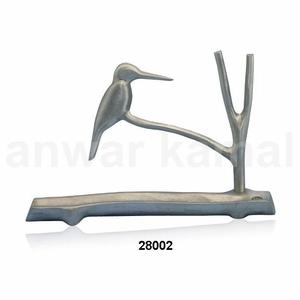 การออกแบบรูปนกคลาสสิกมาตรฐานสูงอลูมิเนียม Pewter Menorah - Product Image 1