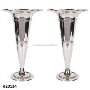 Moderno interior creativo maceta centros de mesa Metal cuadrado inferior alto piso plata Metal florero - Product Image 3