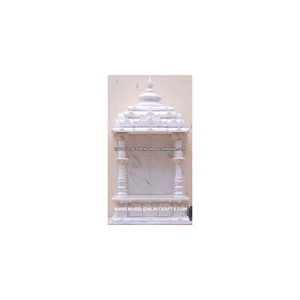 <b>Painted</b> Religious Pure Makrana Marble Temple for Worship From India - Product Image 1