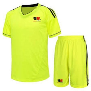 Conjunto de uniforme de fútbol de Color amarillo de secado rápido con logotipo personalizado, ropa deportiva de fútbol, uniformes de fútbol - Product Image 4