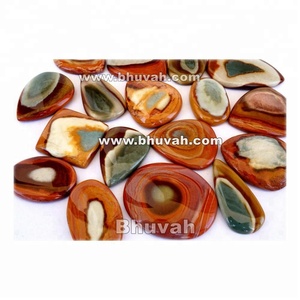 พลอยแจสเปอร์หลากสีทรงหลังเบี้ย - Product Image 3