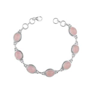 925 Sterling Silver Rose Quartz <b>Gemstone</b> <b>Bracelet</b> Women Jewelry - Product Image 6