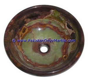 Wholesale Supplier of Natural Multi Green Round Bowl Onyx Sinks and <b>Basins</b> - Product Image 5