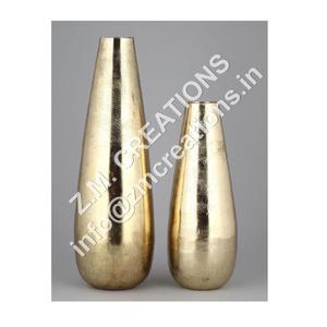 Jarrones Altos de Hierro Dorado Claro de Alta Calidad, Diseño Costero, Decoración Moderna para el Hogar, Centro de Mesa para Bodas - Product Image 1