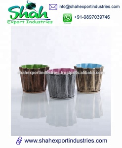 Bougeoir votif en fer en forme de seau décoré pour la maison bougeoir design floral bougeoirs votifs multicolores - Product Image 5