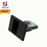 Lector de Tarjetas de Inserción Todo en Uno Singular SCR35F, Material ABS, Compatible con ISO7816, Plug & Play, Hecho en Taiwán
