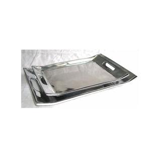 Plateau de service en aluminium moulé de haute qualité dans le vernis à miroir également disponible dans le plateau en métal mat Plateau en aluminium en métal en gros - Product Image 3