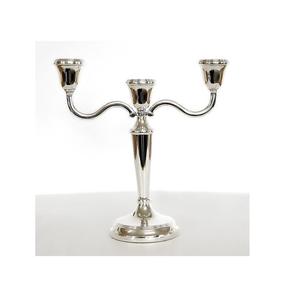 Candélabre en argent à 3 bras en aluminium de haute qualité pour la décoration de la maison et du bureau. - Product Image 1
