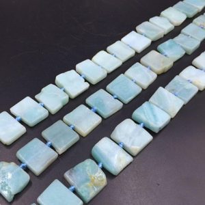 High quality Rectangle Beads amazonite bead <b>crystal</b> women necklace <b>jewellery</b> square gemstone bead Jewelry Making suppler - Product Image 3