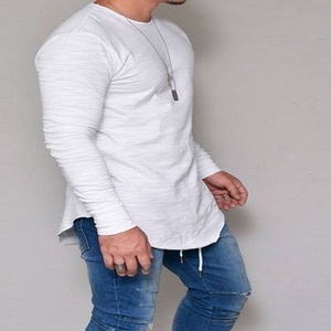 เสื้อทีเชิ้ต OEM สั่งทำได้พร้อมแขนยาวสีเทาและโลโก้หน้ารูนิ้วหัวแม่มือระบายอากาศได้ดีดีไซน์พลัสไซส์ - Product Image 6